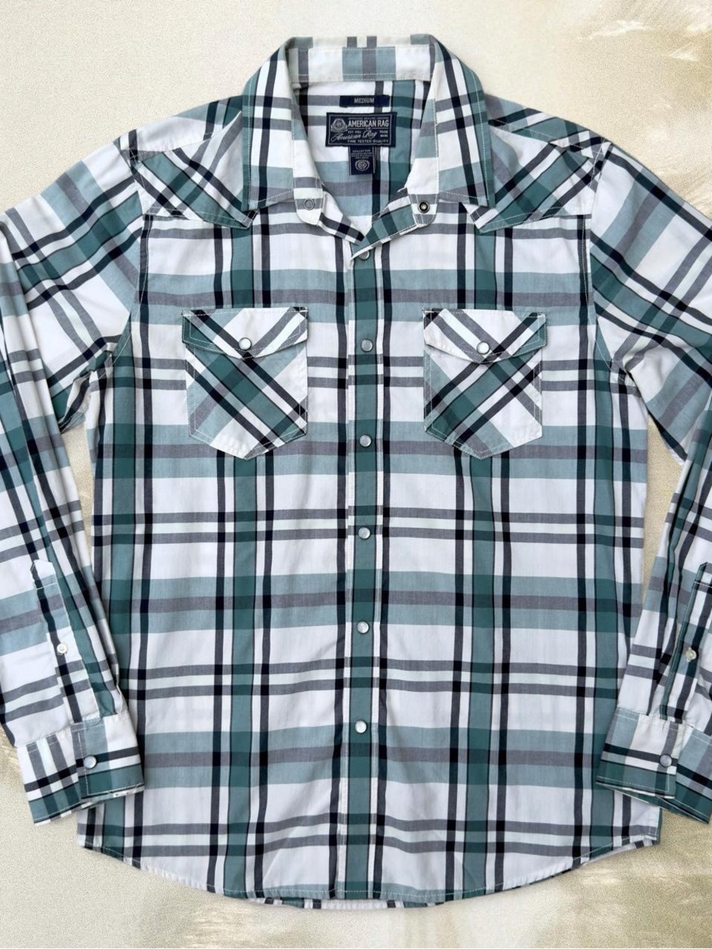 American Rag Cie Plaid Button-Up Shirt (Men’s)